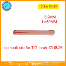 10N25 pinças de fixação de tungstênio Torch de 3,2 mm TIG